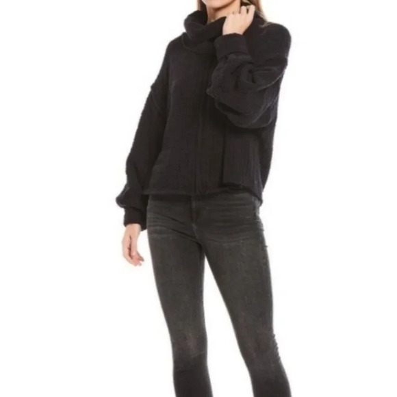 NWT Free People Black Be Yours Sweater L - Picture 1 of 8